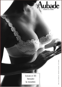Publicité pour la marque de lingerie Aubade